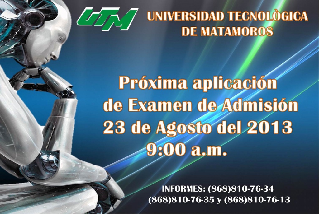 Aplicará UTM nuevo examen  de admisión el 23 de agosto