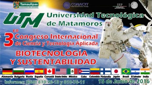 Reunirá UTM a científicos e investigadores de 14 países en EL 3ER. Congreso Internacional de Ciencia y Tecnología Aplicada