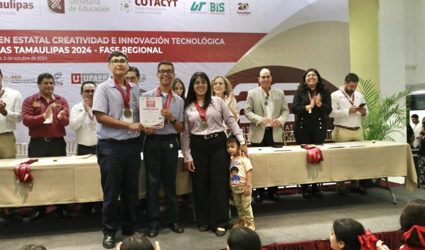 CEREMONIA DE PREMIACIÓN 26 CERTAMEN ESTATAL DE CREATIVIDAD E INNOVACIÓN TECNOLÓGICA – EXPOCIENCIA TAMAULIPAS 2024, SEDE UTMATAMOROS