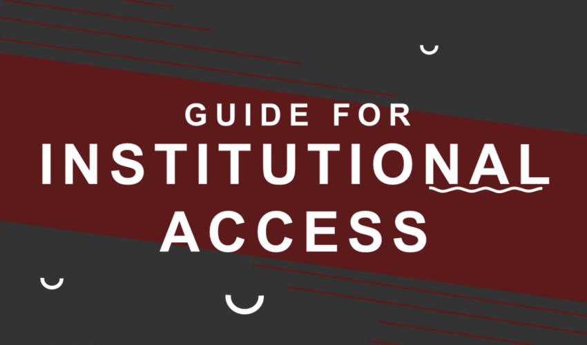 Guide for institutional access