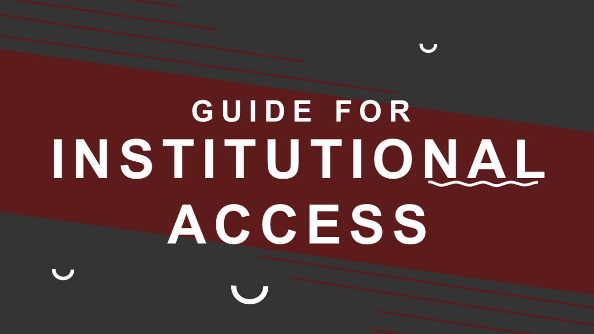 Guide for institutional access